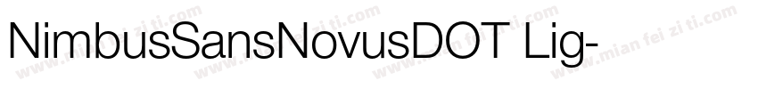 NimbusSansNovusDOT Lig字体转换